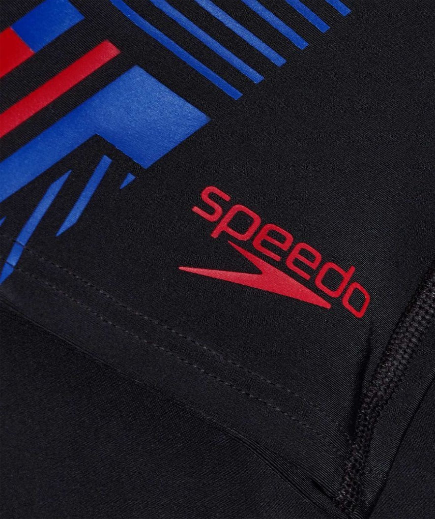 Speedo kąpielówki męskie - Tech Print - Czarno/niebieskie - Image 5