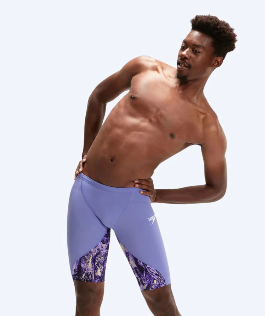 Speedo kąpielówki na zawody dla mężczyzn - LZR Ignite - Fioletowy/zółty - Image 3