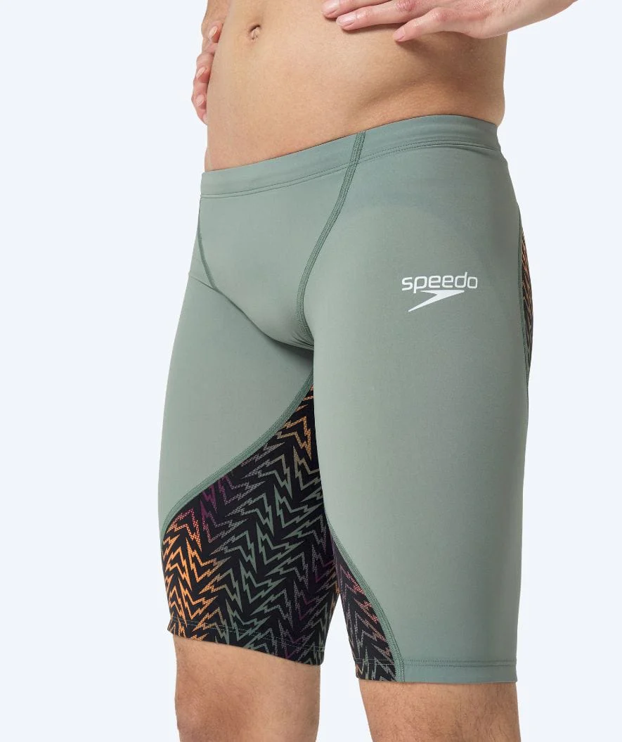 Speedo kąpielówki na zawody dla mężczyzn - LZR Ignite - Zielony/pomarańczowy - Image 4