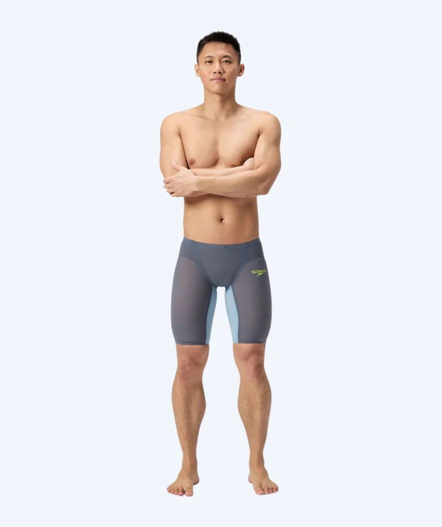 Speedo kąpielówki na zawody dla mężczyzn - LZR Pure Valor 2.0 - Szary/żółty - Image 3