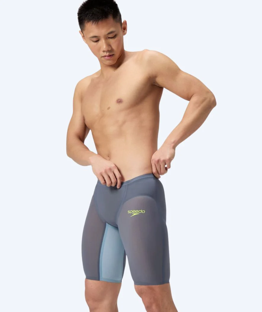 Speedo kąpielówki na zawody dla mężczyzn - LZR Pure Valor 2.0 - Szary/żółty - Image 4