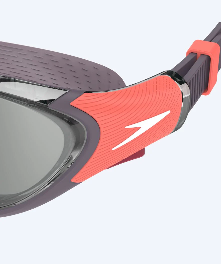 Speedo okulary do pływania damskie treningowe - Biofuse 2.0 Mirror - Fioletowe/pomarańczowe - Image 3