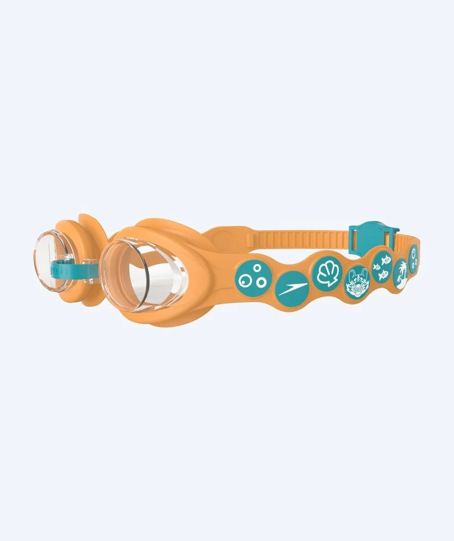 Speedo okulary do pływania dla dzieci (3-6) - Infant Spot - Pomarańczowy/zielony - Image 2