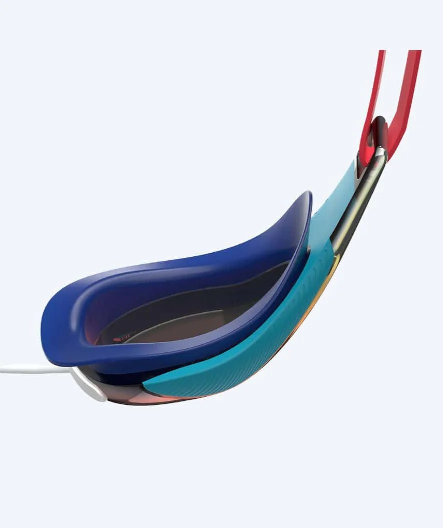 Speedo okulary do pływania na zawody dla dzieci (6-14) - Fastskin Hyper Elite Mirror - Czerwony/niebieski - Image 4