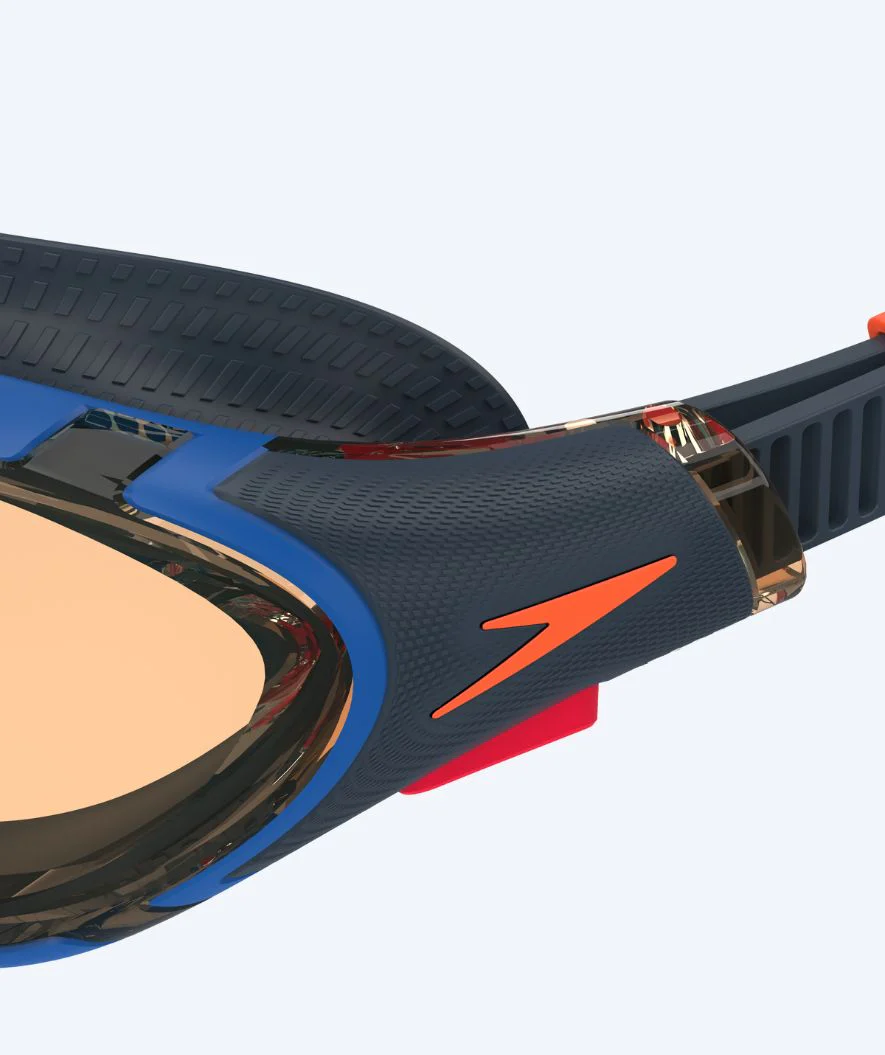 Speedo okulary do pływania treningowe - Biofuse 2.0 - Ciemnoniebieskie/pomarańczowe - Image 4