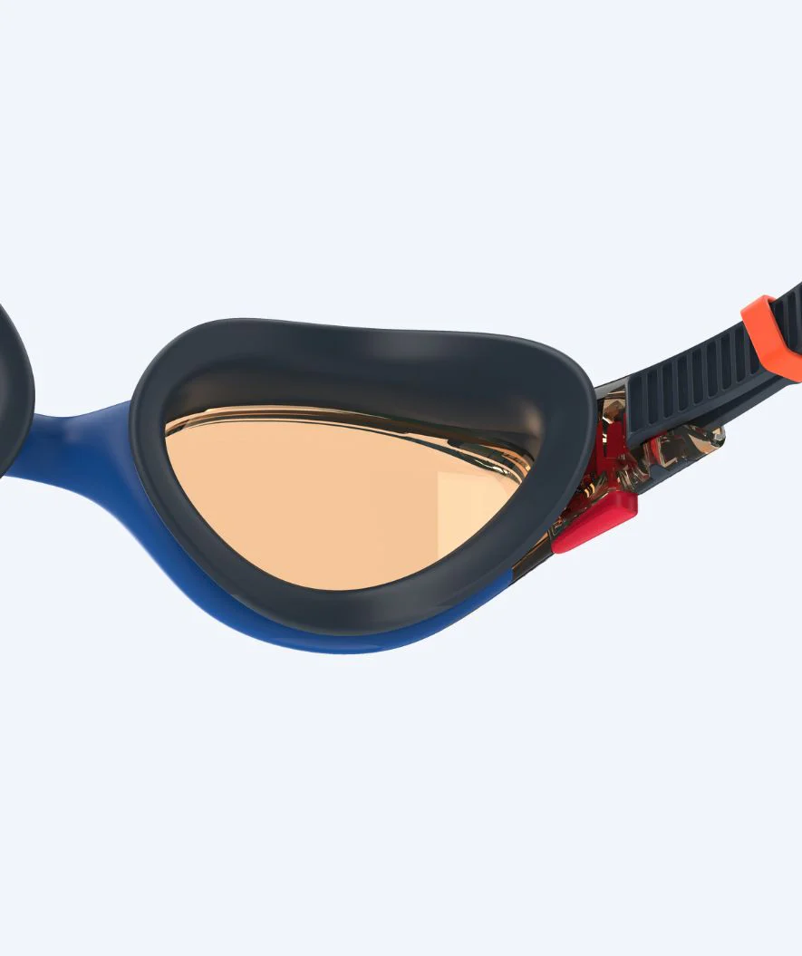 Speedo okulary do pływania treningowe - Biofuse 2.0 - Ciemnoniebieskie/pomarańczowe - Image 5