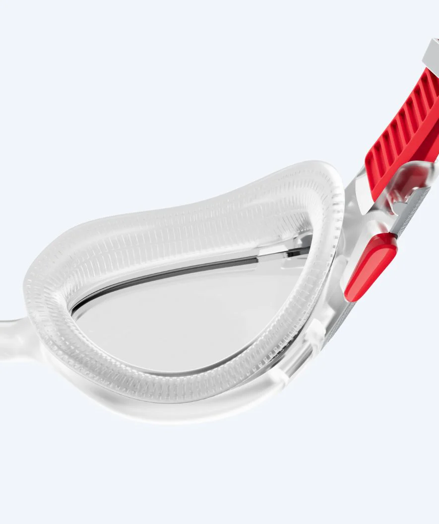 Speedo okulary do pływania treningowe - Biofuse 2.0 - Czerwone/przezroczyste - Image 3