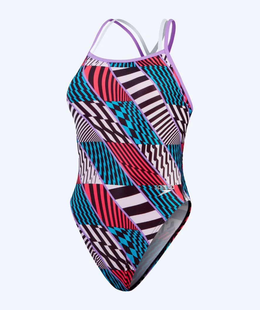 Speedo strój kąpielowy dla kobiet - Allover Digital Starback - Czerwony/niebieski - Image 4