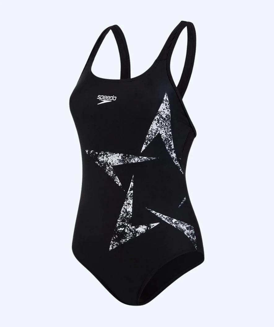 Speedo strój kąpielowy dla kobiet - Boomstar Placement Racerback - Czarny/Biały - Image 6