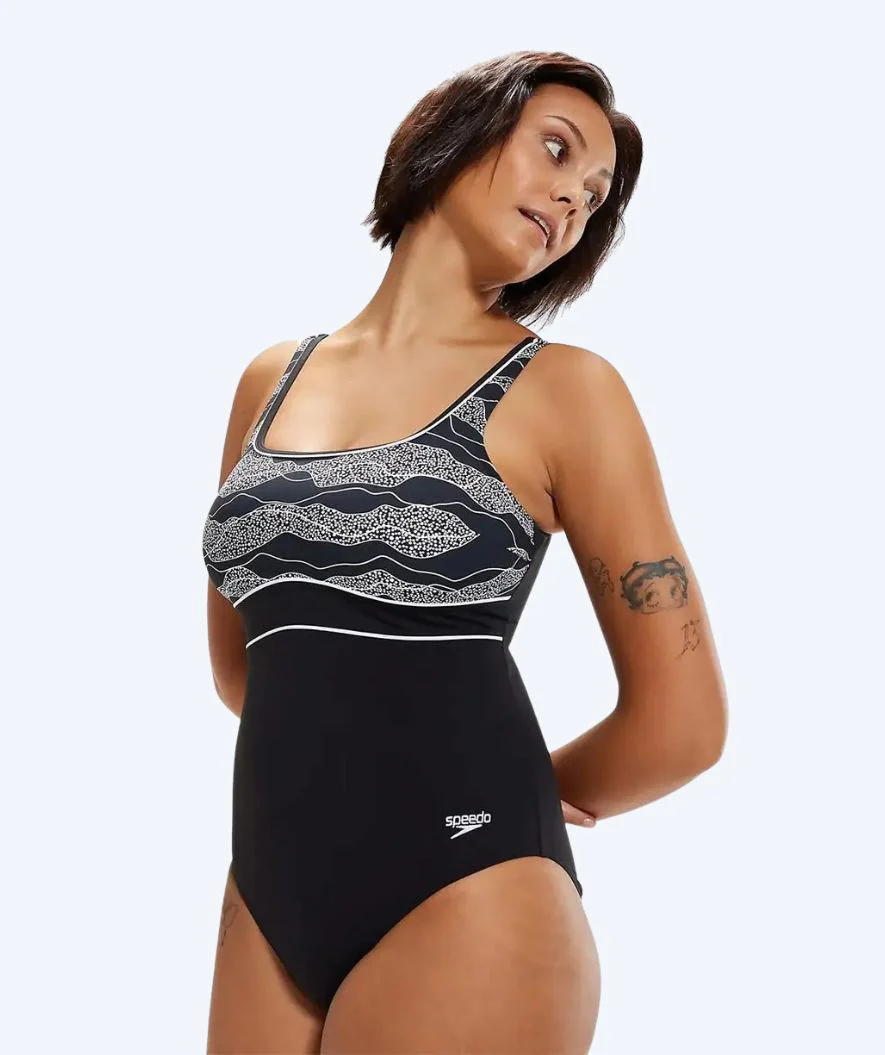 Speedo strój kąpielowy dla kobiet - Contour Eclipse - Czarny/Biały - Image 4