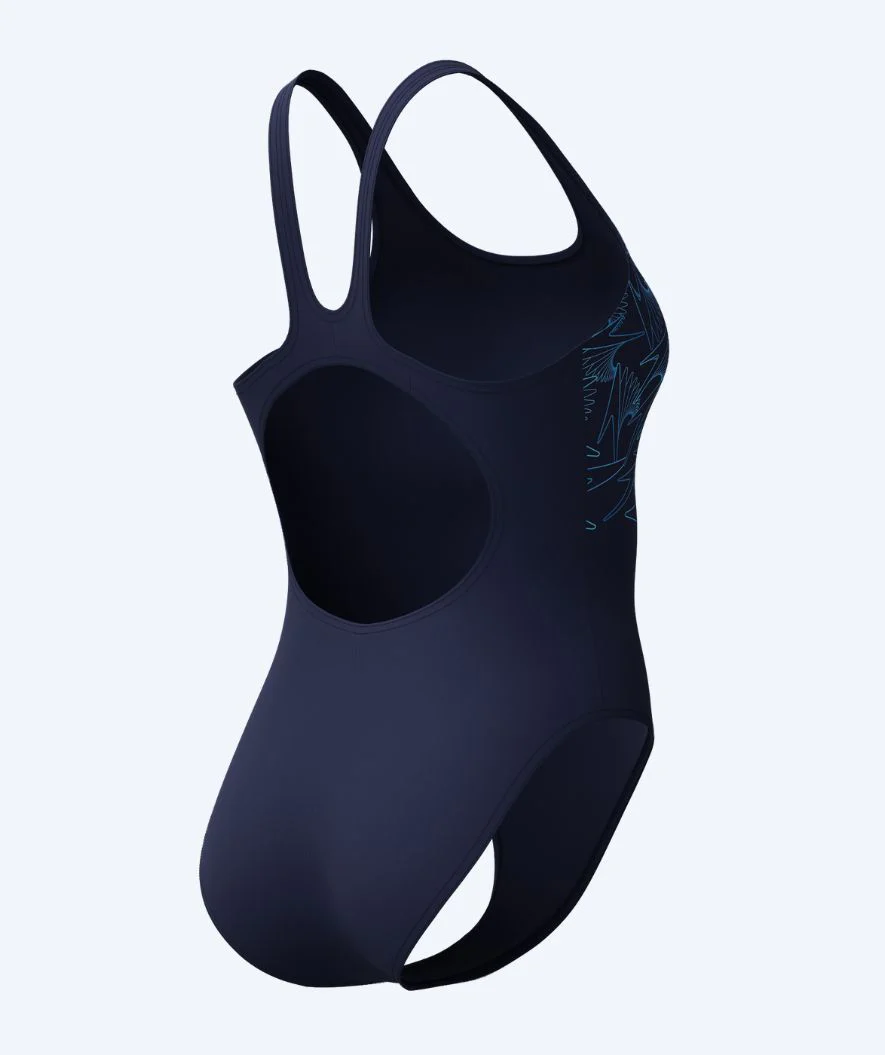 Speedo strój kąpielowy dla kobiet - Hyperboom Placement Muscleback - Ciemnoniebieski/jasnoniebieski - Image 9