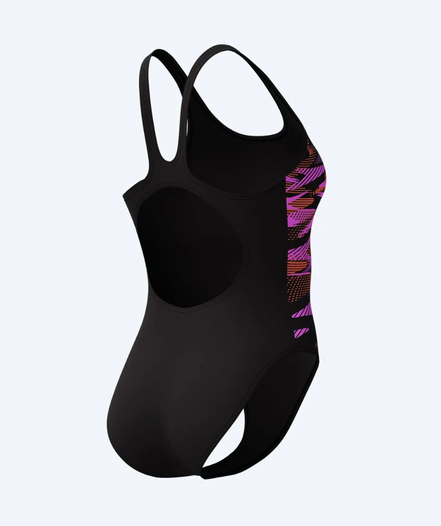 Speedo strój kąpielowy dla kobiet - Hyperboom Placement Muscleback - Czarny/różowy - Image 2