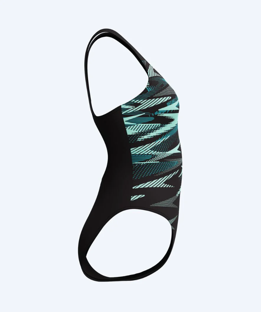 Speedo strój kąpielowy dla kobiet - Hyperboom Placement Muscleback - Czarny/Turkusowy - Image 3