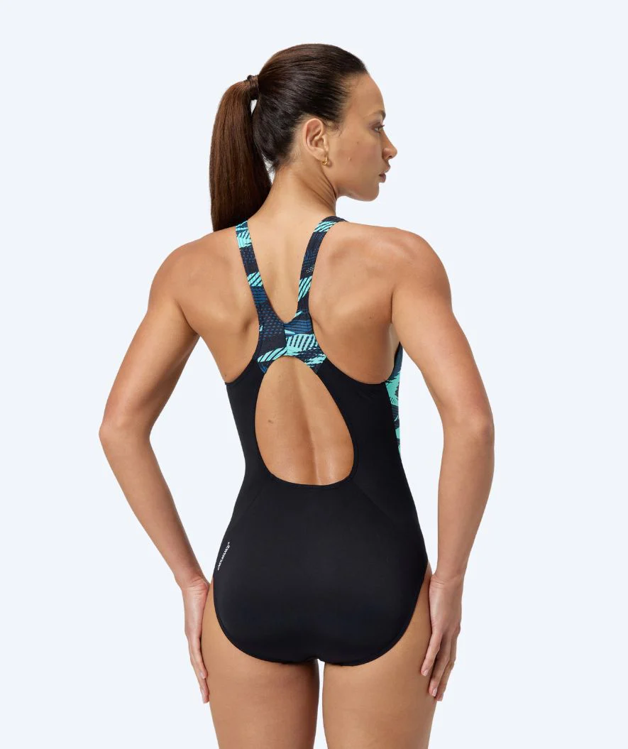 Speedo strój kąpielowy dla kobiet - Hyperboom Splice Muscleback - Czarny/niebieski - Image 2