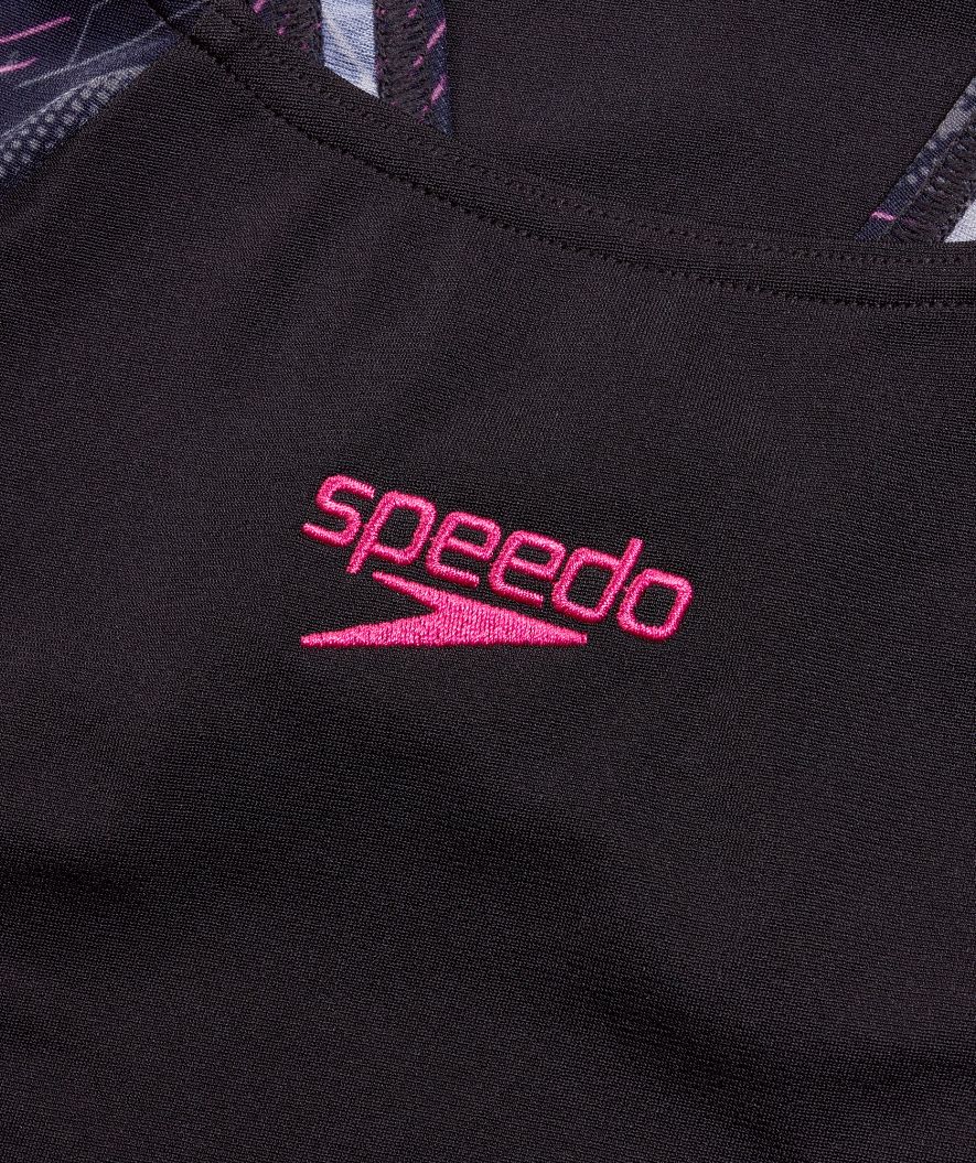 Speedo strój kąpielowy dla kobiet - Hyperboom Splice Muscleback - Czarny/szary - Image 8