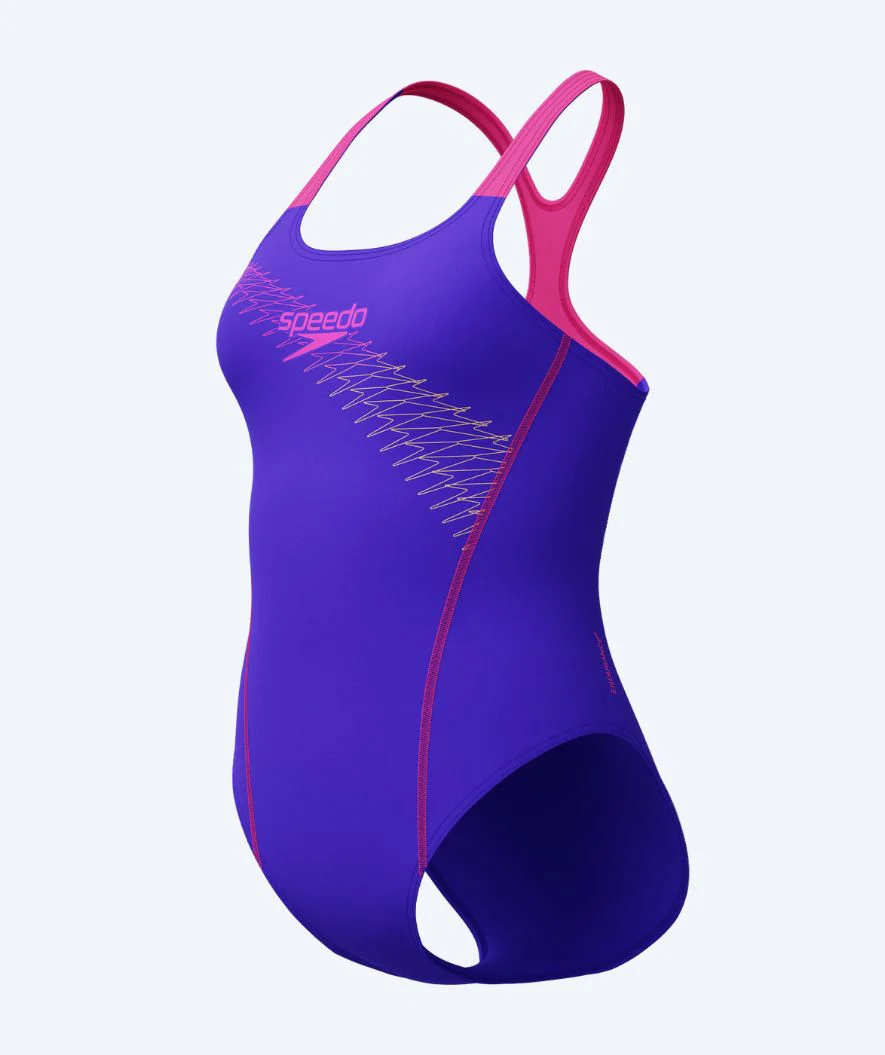 Speedo strój kąpielowy dla kobiet - Medley Logo - Fioletowy/różowy - Image 7