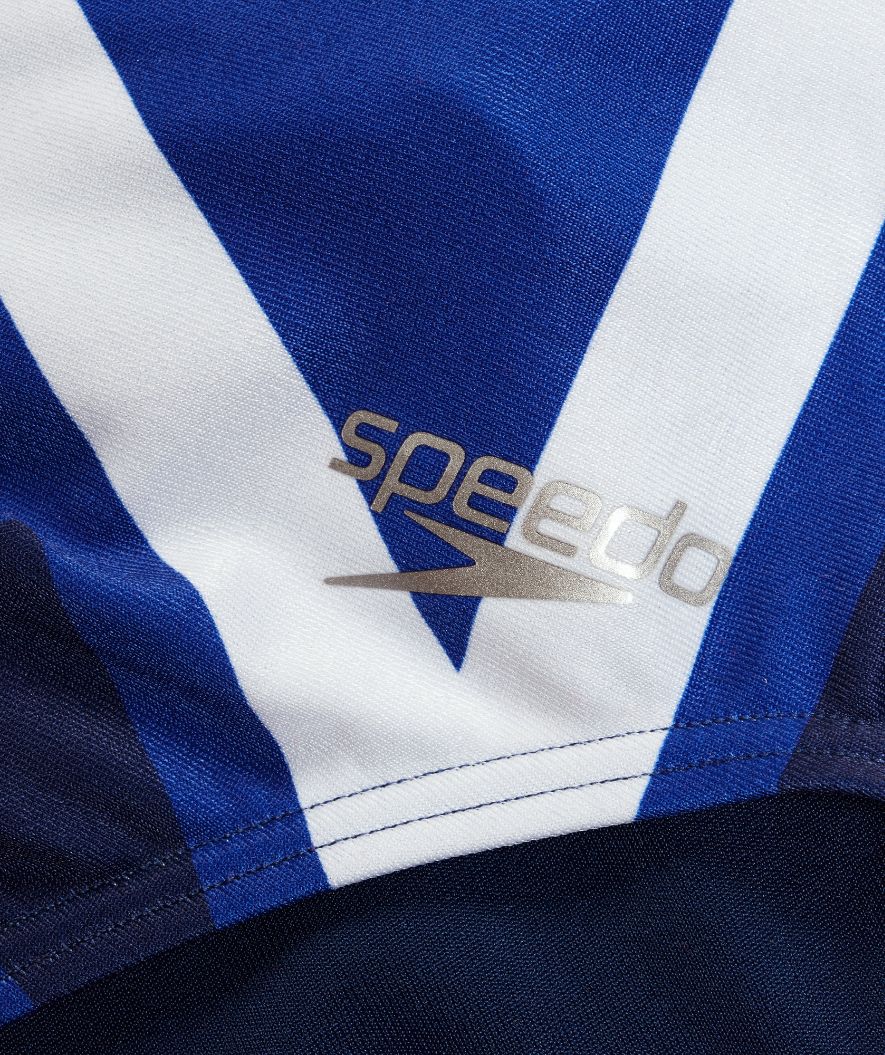 Speedo strój kąpielowy dla kobiet - Placement Digital V-Back - Ciemnoniebieski/czerwony - Image 6