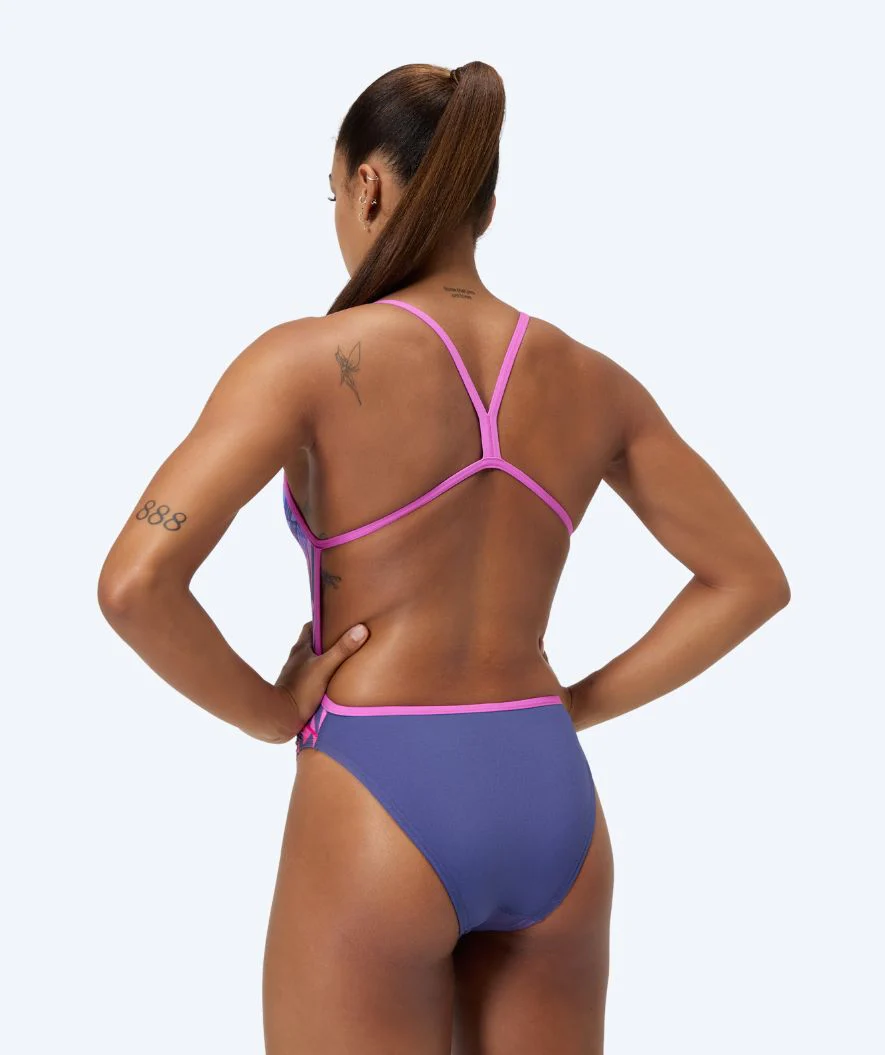 Speedo strój kąpielowy dla kobiet - Placement Digital V-Back - Fioletowy/czerwony - Image 2
