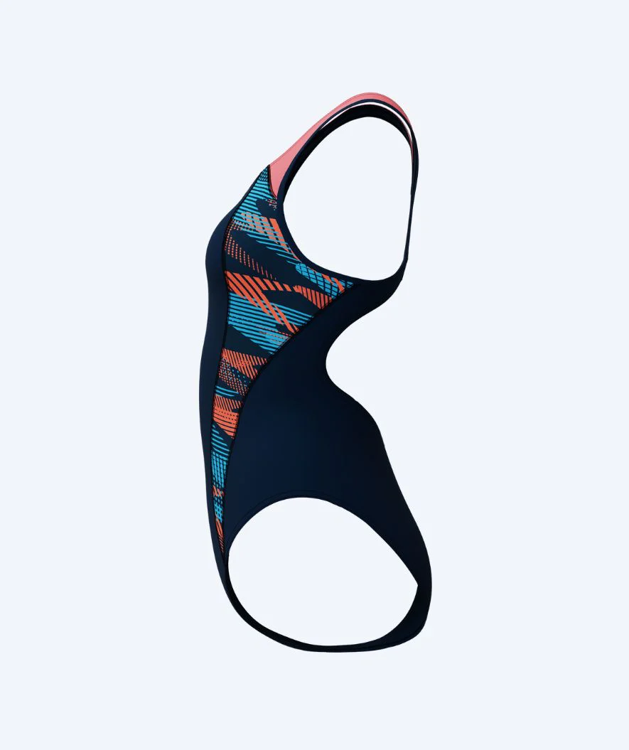 Speedo strój kąpielowy dla kobiet - Placement Laneback - Ciemnoniebieski/jasnoróżowy - Image 3