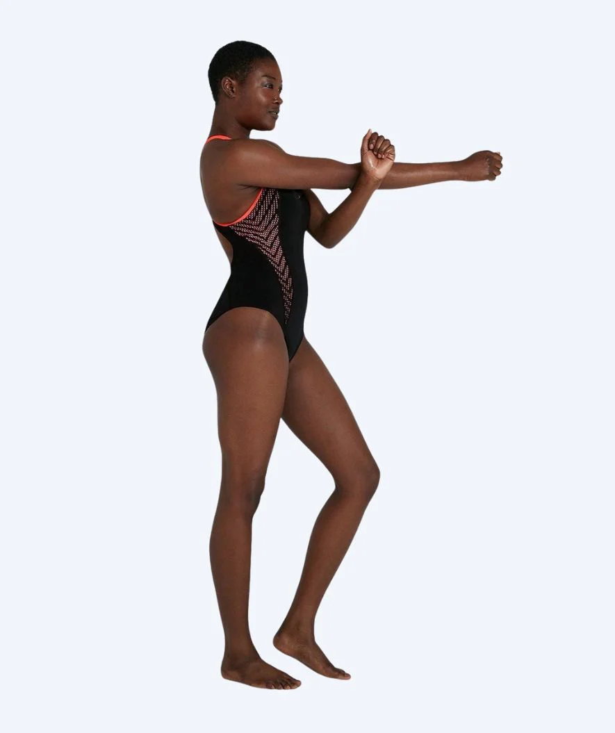 Speedo strój kąpielowy dla kobiet - Placement Laneback - Czarny - Image 2