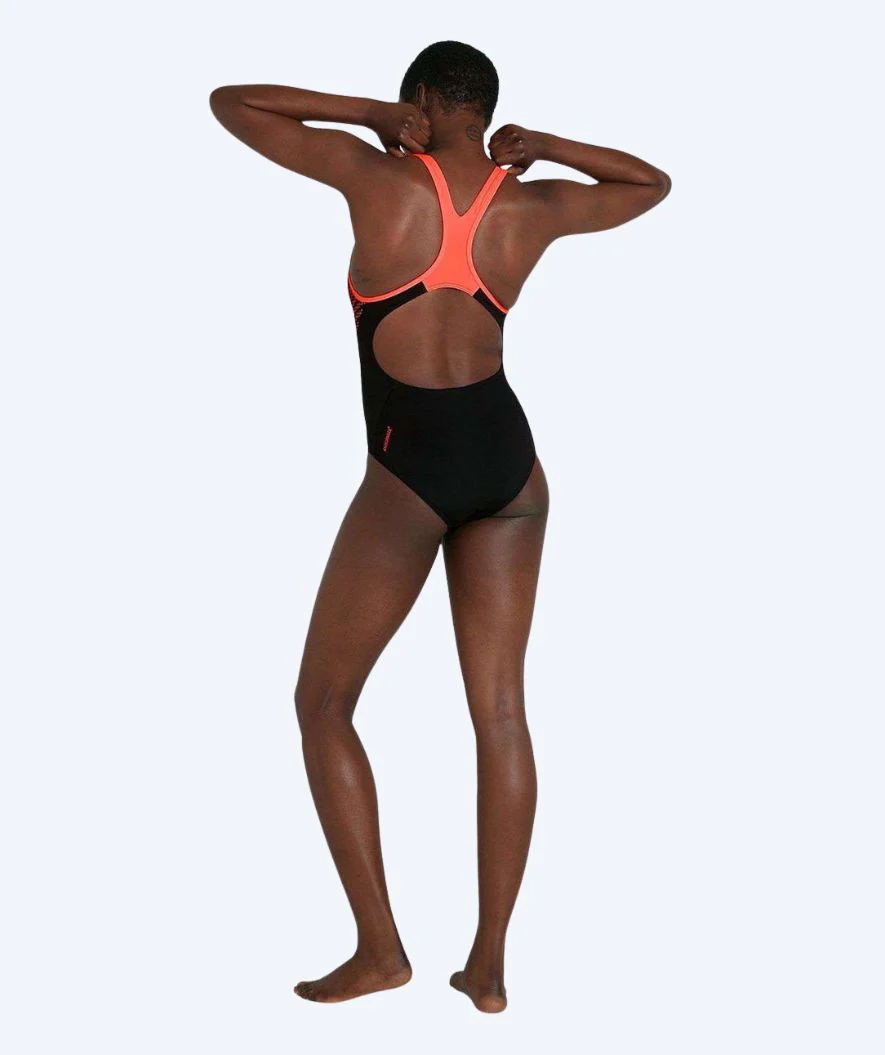 Speedo strój kąpielowy dla kobiet - Placement Laneback - Czarny - Image 3