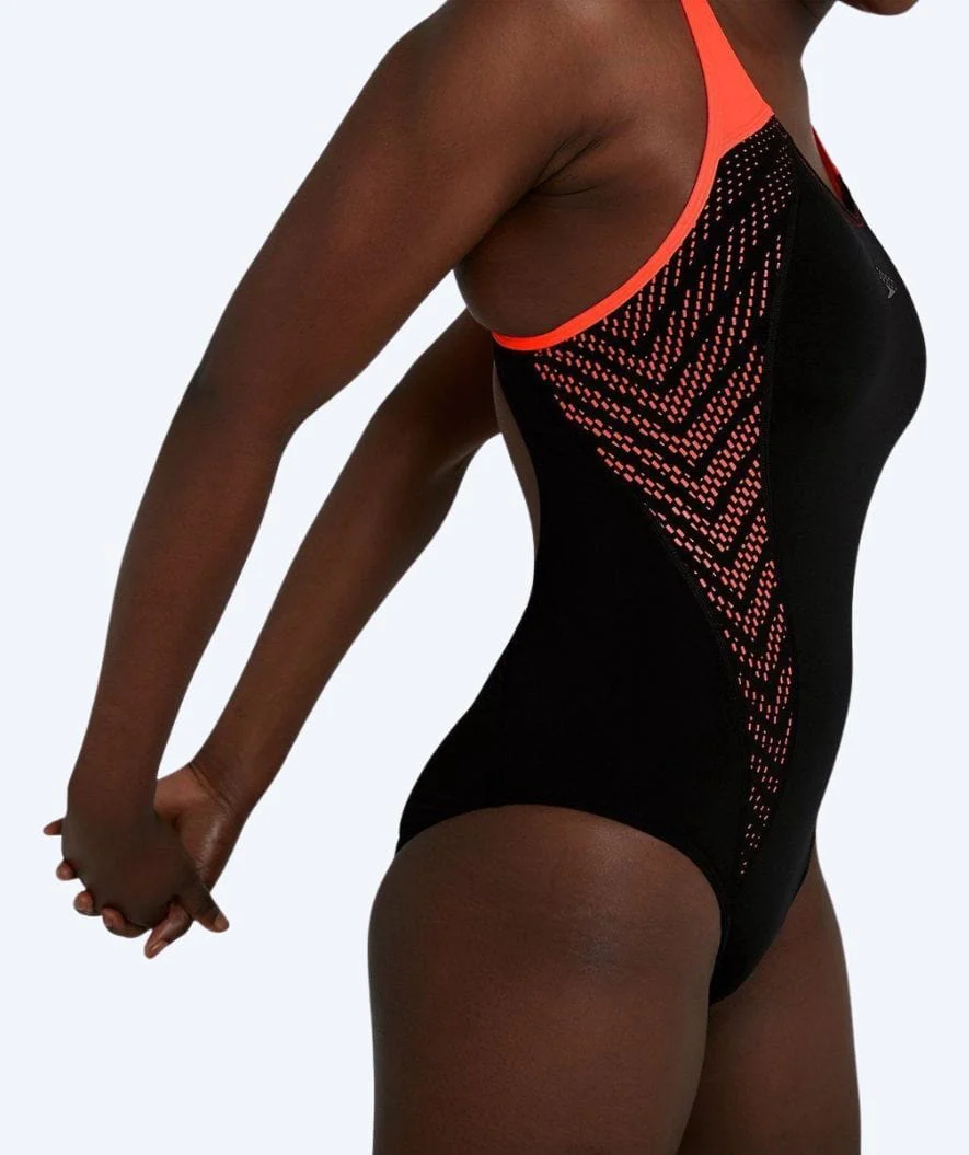 Speedo strój kąpielowy dla kobiet - Placement Laneback - Czarny - Image 4