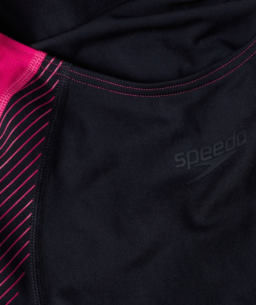 Speedo strój kąpielowy dla kobiet - Placement Laneback - Czarny/czerwony - Image 6