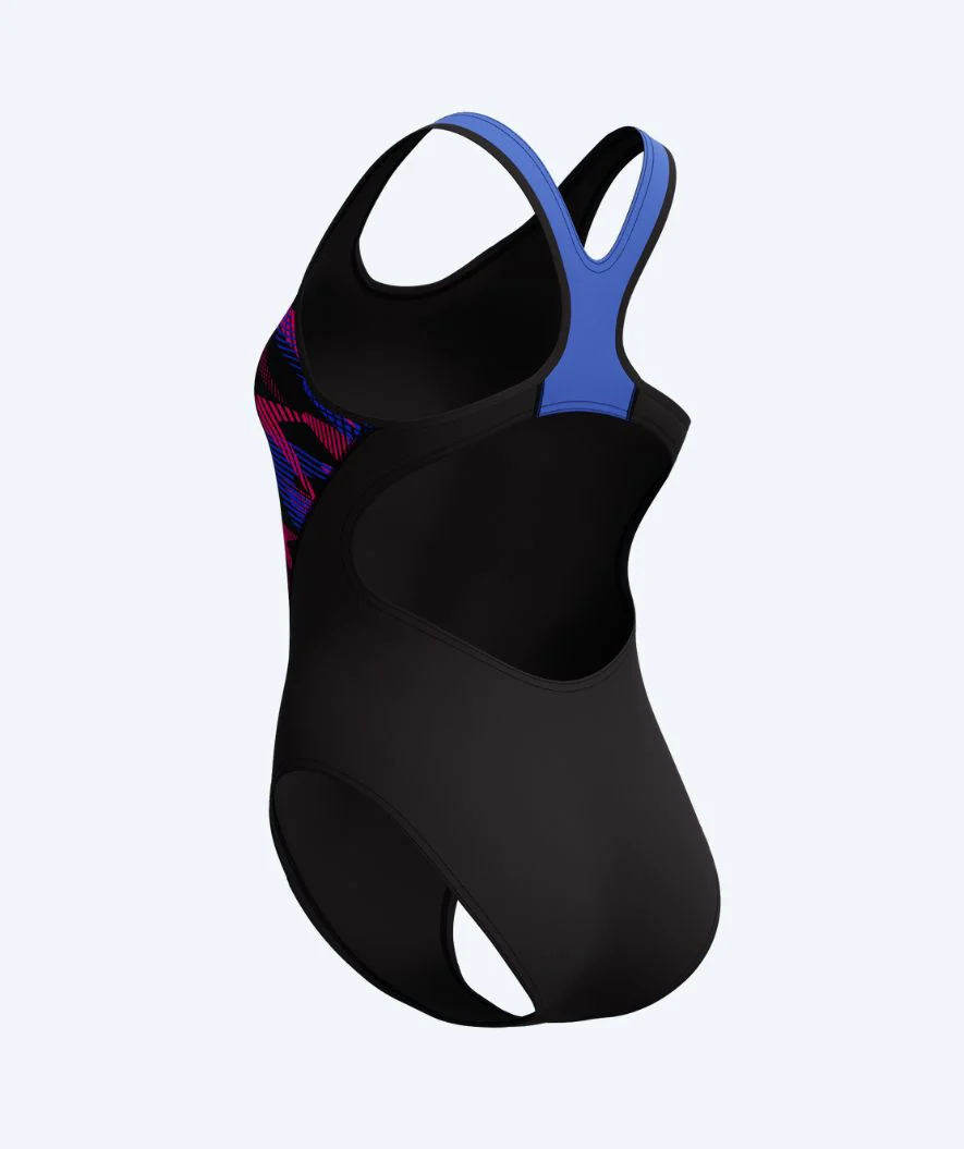 Speedo strój kąpielowy dla kobiet - Placement Laneback - Czarny/fioletowy - Image 5