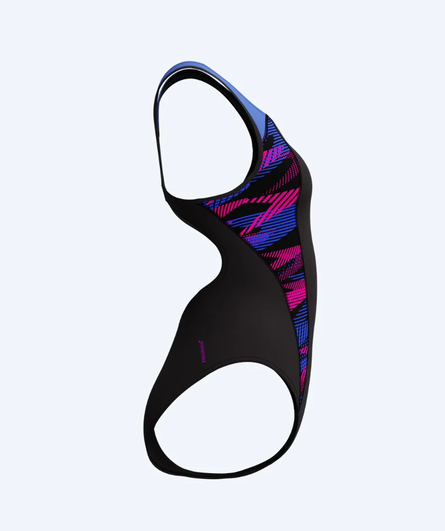 Speedo strój kąpielowy dla kobiet - Placement Laneback - Czarny/fioletowy - Image 6