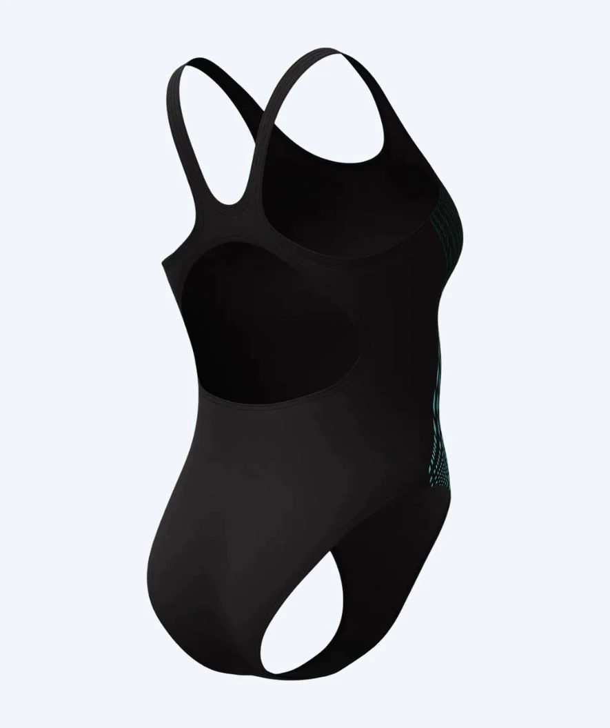 Speedo strój kąpielowy dla kobiet - Placement Muscleback - Czarny/jasnoniebieski - Image 7