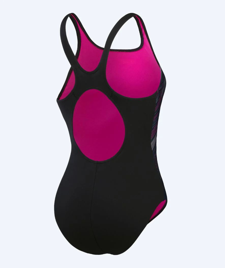 Speedo strój kąpielowy dla kobiet - Placement Muscleback - Czarny/jasnoróżowy - Image 6