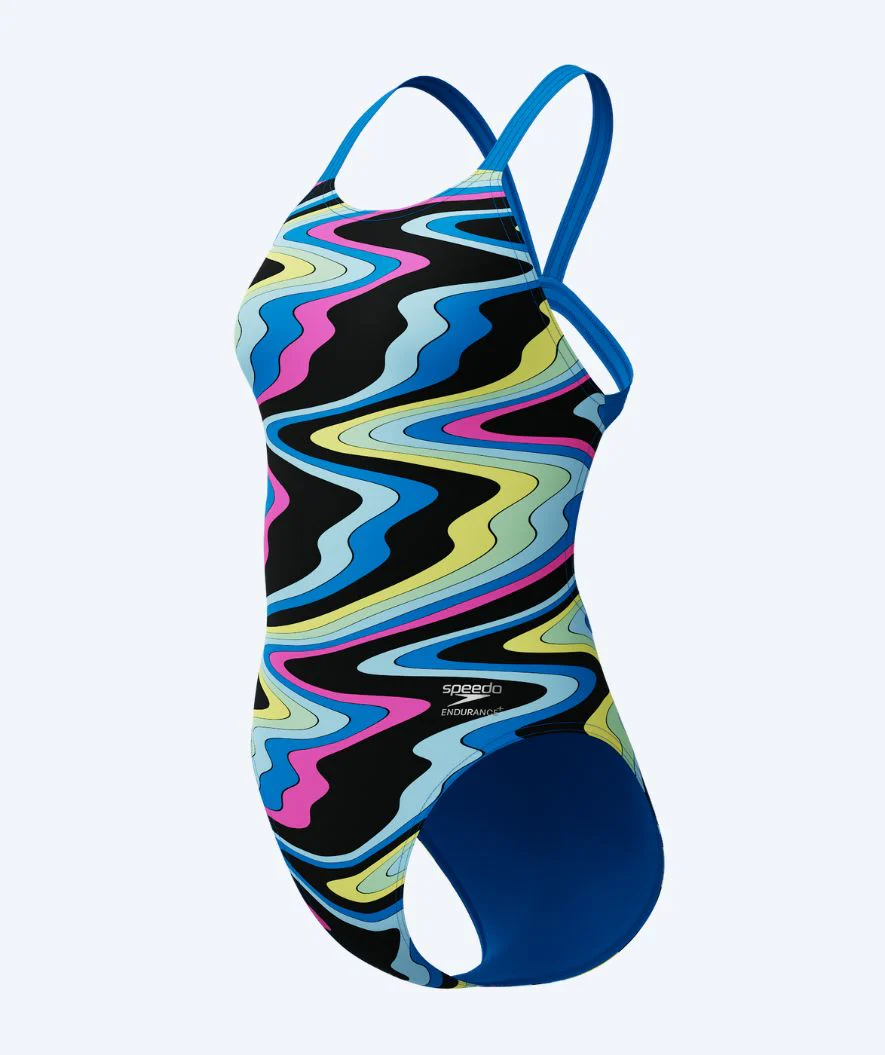 Speedo strój kąpielowy dla kobiet - Printed Leaderback - Czarny/niebieski - Image 7
