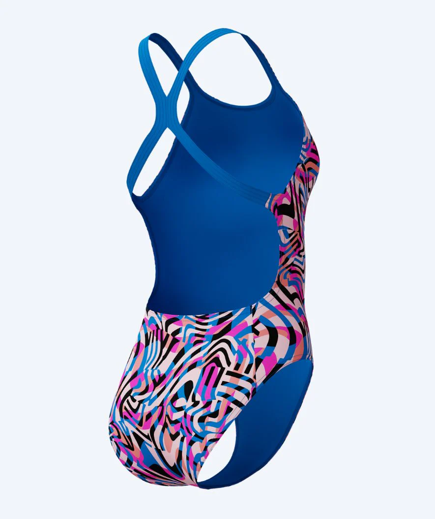 Speedo strój kąpielowy dla kobiet - Printed Powerback - Różowy/niebieski - Image 7