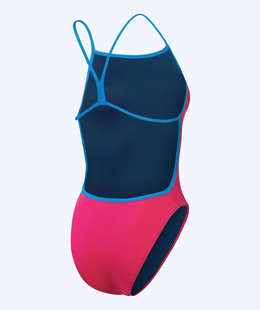 Speedo strój kąpielowy dla kobiet - Solid V-Back - Jasnoróżowy/niebieski - Image 7