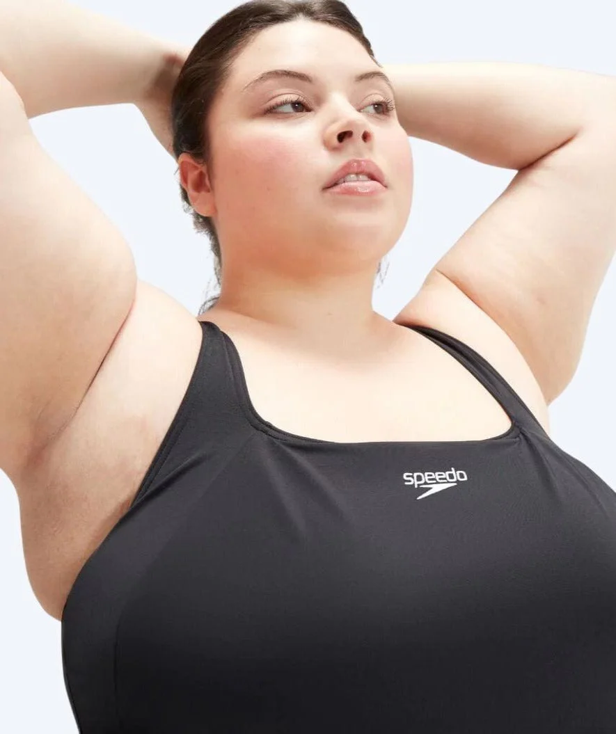 Speedo strój kąpielowy dla kobiet w dużym rozmiarze - Swim Dress - Czarny - Image 6
