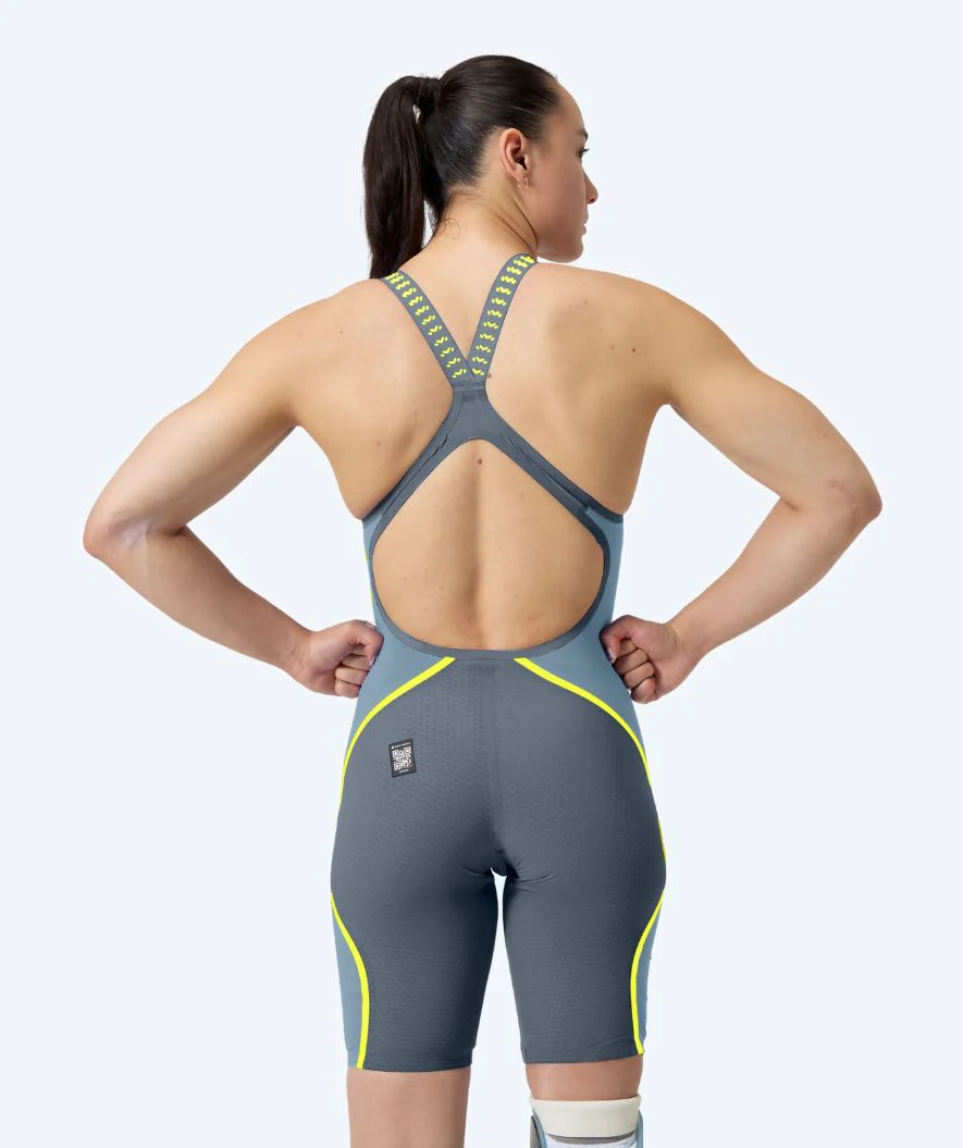 Speedo strój kąpielowy na zawody dla kobiet - LZR Pure Intent 2.0 - Szary/żółty - Image 2