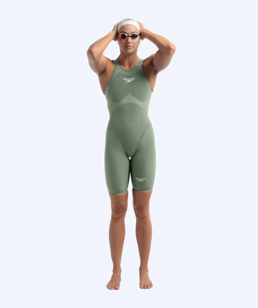 Speedo strój kąpielowy na zawody dla kobiet - LZR Pure Valor 2.0 - Zielony/czarny - Image 3