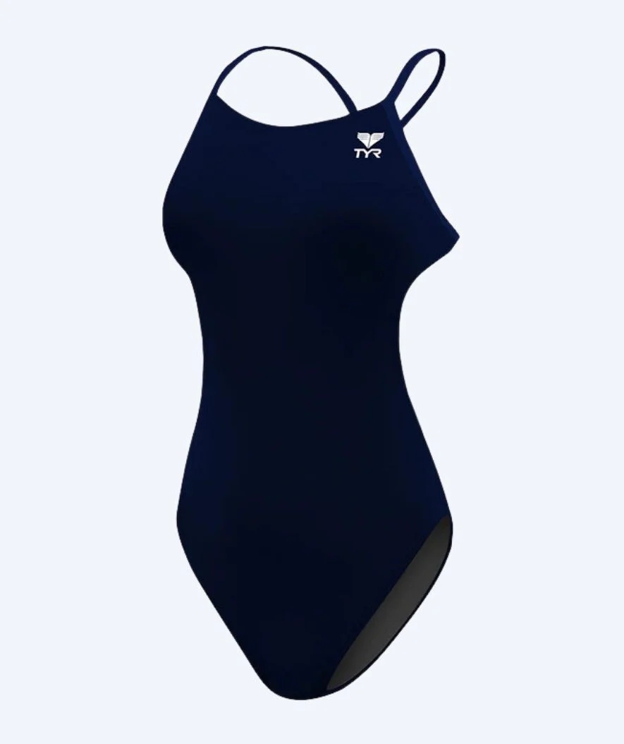 TYR strój kąpielowy dla kobiet - Durafast Elite Cut - Ciemnoniebieski - Image 3