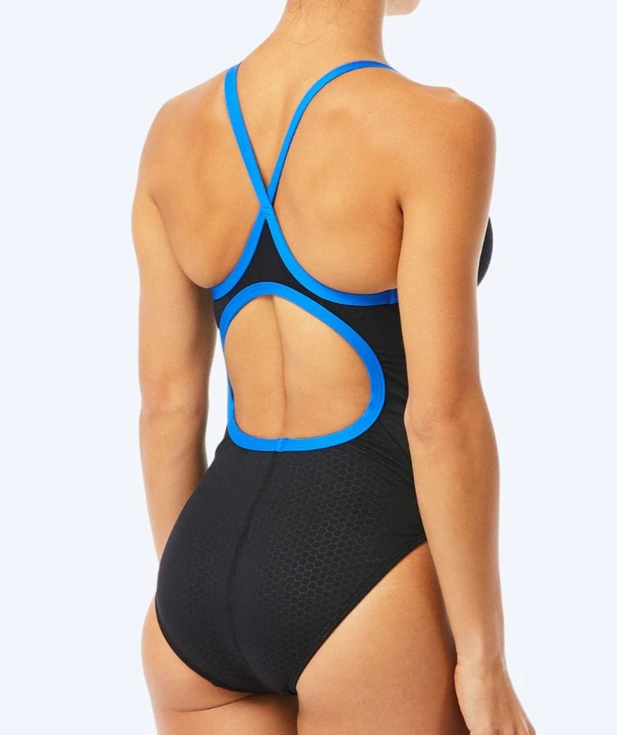 TYR strój kąpielowy dla kobiet - Durafast Elite Hexa - Czarny/niebieski - Image 2