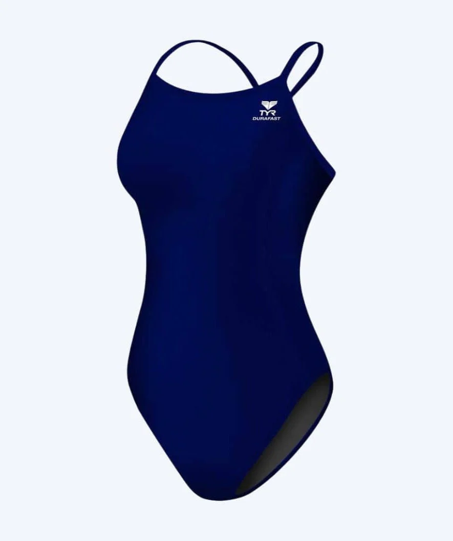 TYR strój kąpielowy dla kobiet - Durafast Elite Solid - Niebieski - Image 3