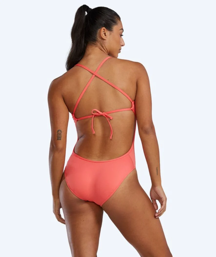 TYR strój kąpielowy dla kobiet - Durafast Elite Solid Tieback - Jasnoróżowy - Image 2