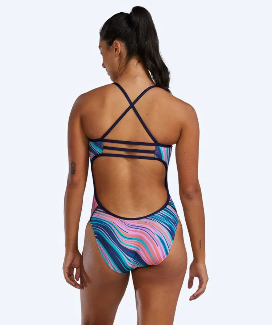 TYR strój kąpielowy dla kobiet - Riptidal Trinityfit - Różowy/niebieski - Image 2