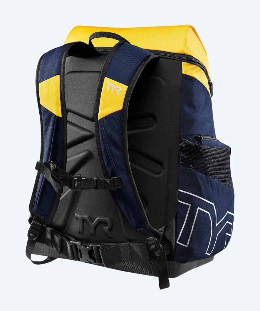 TYR torba pływacka - Alliance Team 45L - Ciemnoniebieski/żółty - Image 2