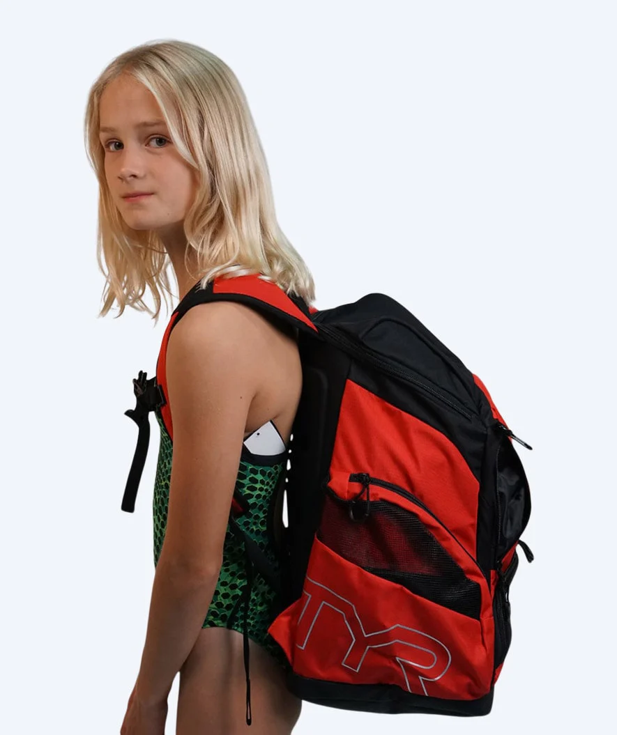 TYR torba pływacka - Alliance Team 45L - Czerwony/czarny - Image 9