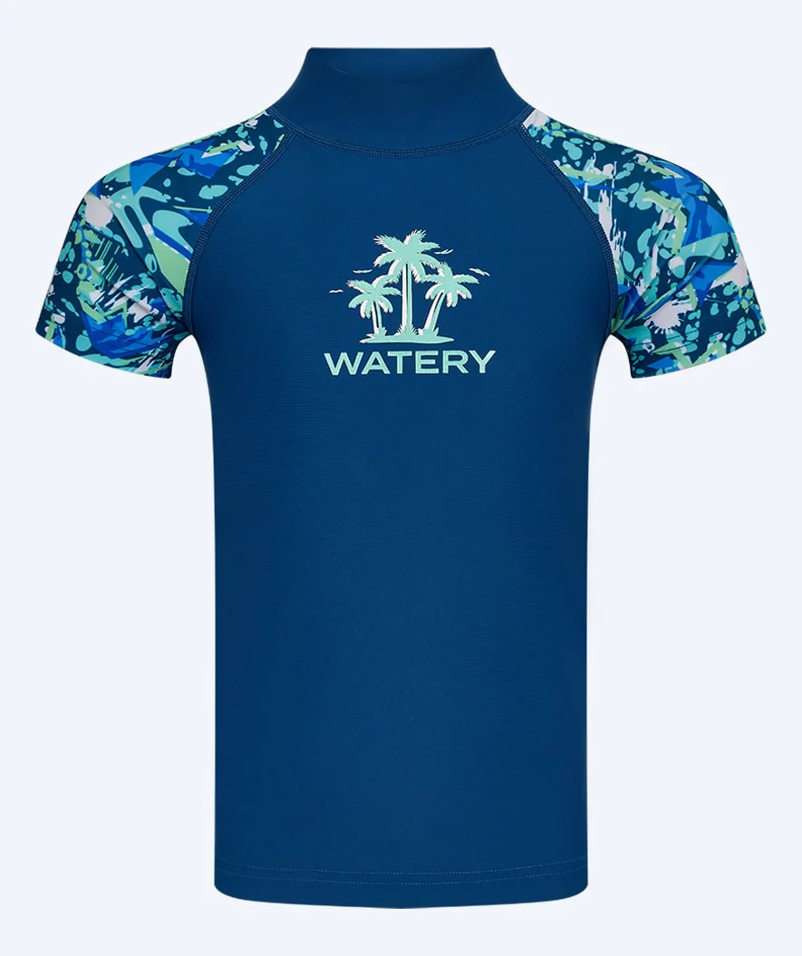 Watery koszulka UV dla dzieci - Katsu Kortærmet Rashguard - Jasnoniebieski/ciemnoniebieski - Image 3
