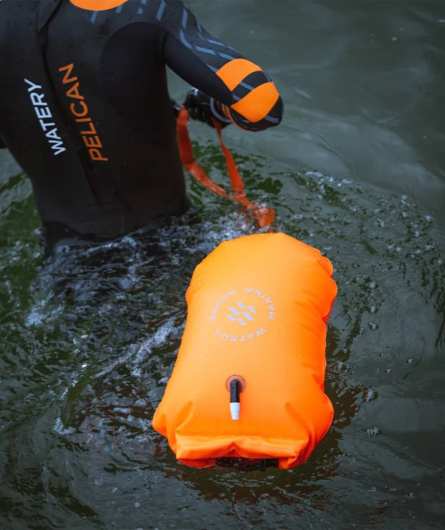 Watery bojka do pływania - PVC 28L - Pomarańczowa - Image 6