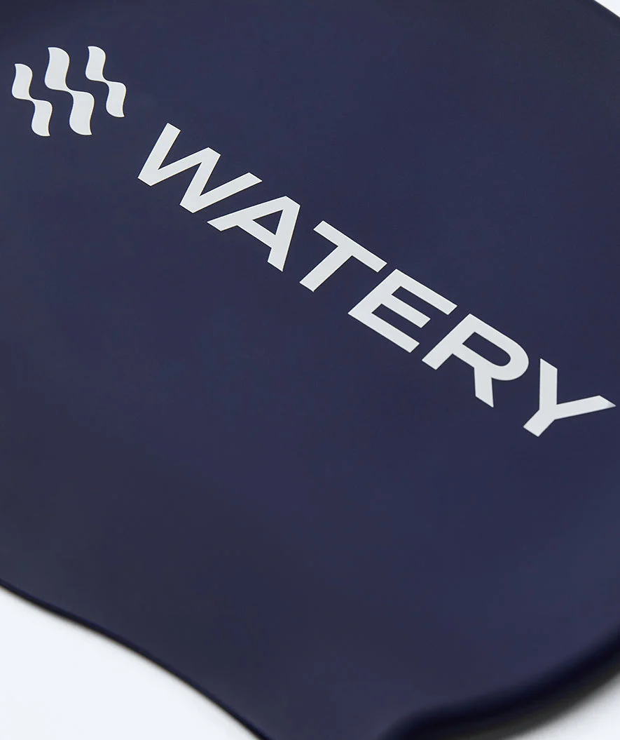 Watery czepek do pływania dla dzieci (3-10) - Signature - Ciemnoniebieski - Image 2