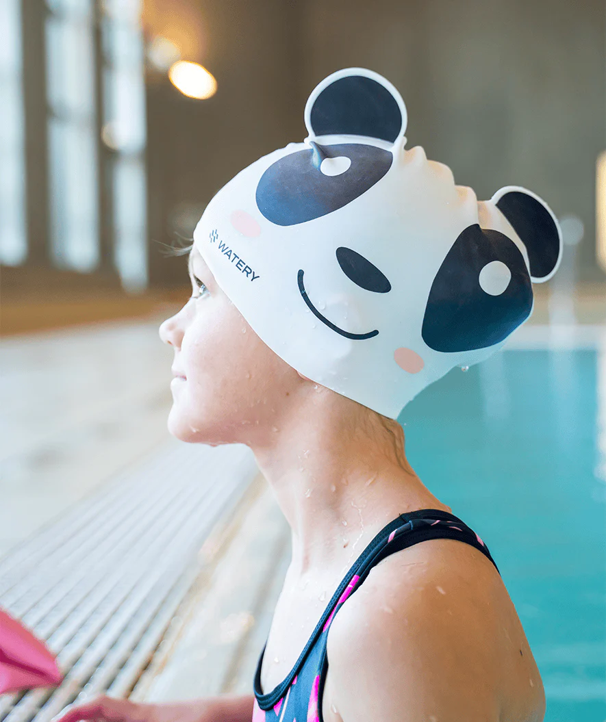Watery czepek do pływania dla dzieci - Dashers - Panda Bear (Biały/czarny) - Image 3