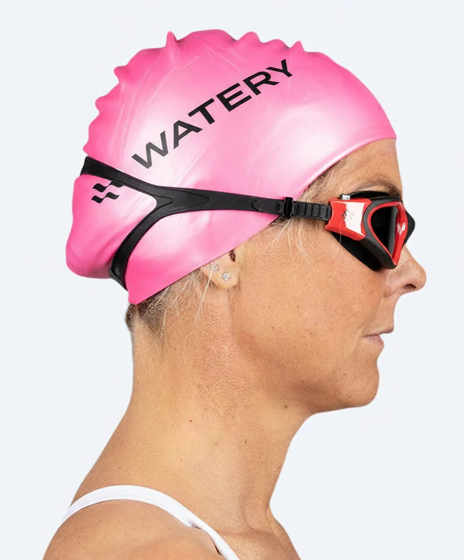 Watery czepek do pływania na długie włosy - Signature - Różowy - Image 4