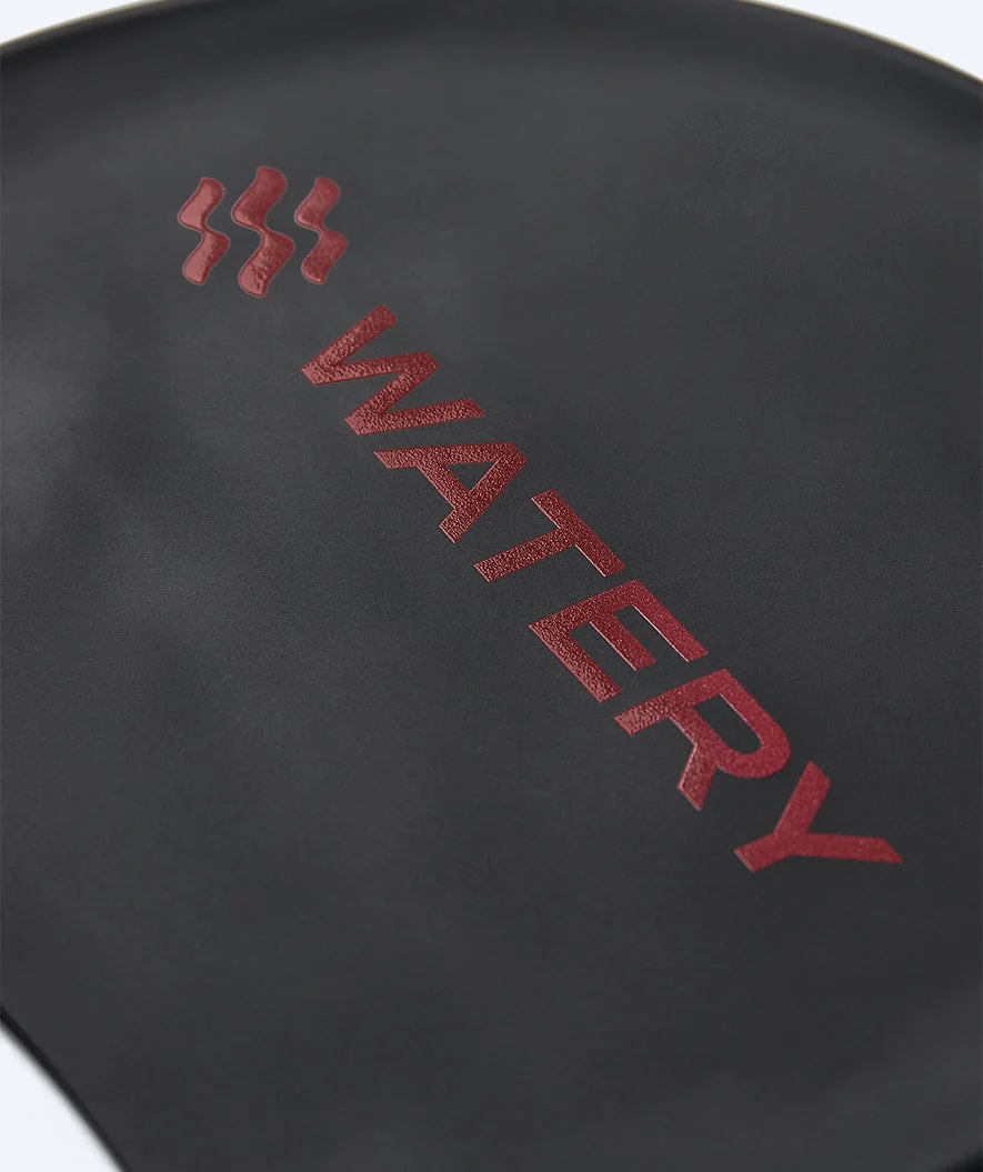 Watery czepek do pływania - Signature Metallic - Czarny/Czerwony - Image 2